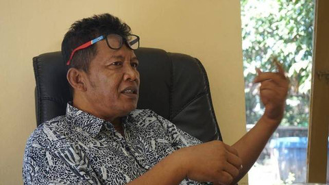 Lurah Tamanmartani, Gandang Hardjanata, saat ditemui di kantornya, Jumat (28/7). Foto: Arif UT/Pandangan Jogja