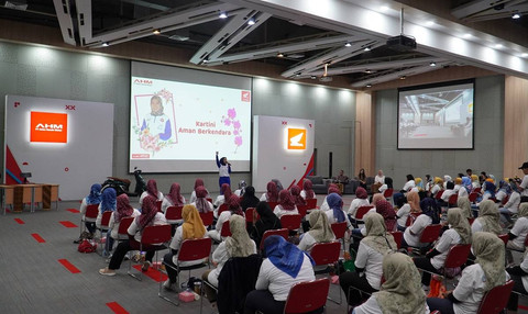 Kegiatan safety riding yang diselenggarakan PT AHM. Foto: PT AHM