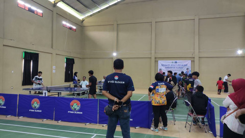 Suasana seleksi atlet pelajar yang diselenggarakan oleh PTMSI Sleman untuk Kejurjar DIY. Foto: Nawalre Bujanadi/Pandangan Jogja