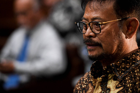 Terdakwa kasus pemerasan dan gratifikasi Syahrul Yasin Limpo bersiap menjalani sidang lanjutan di Pengadilan Tipikor, Jakarta, Senin (6/5/2024). Foto: Muhammad Adimaja/ANTARA FOTO