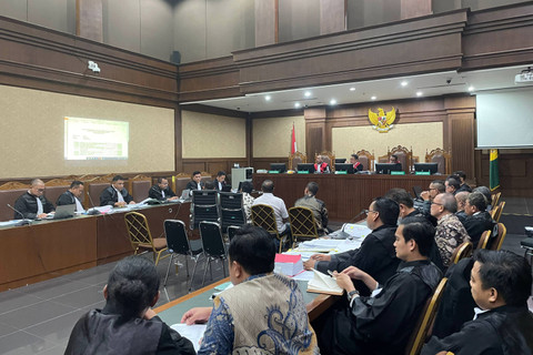 Sidang lanjutan kasus gratifikasi eks Menteri Pertanian (Mentan) Syahrul Yasin Limpo (SYL) dengan agenda pemeriksaan saksi, di PN Tipikor Jakarta Pusat, Senin (6/5/2024). Foto: Fadhil Pramudya/kumparan