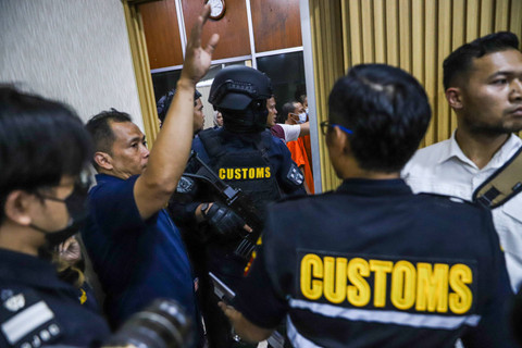 Bea Cukai Pasar Baru dan Dittipid Narkoba Bareskrim Polri menggelar konferensi pers penyelundupan narkotika jenis ektasi melalui barang kiriman di Kantor Bea Cukai, Jakarta, Rabu (8/5/2024). Foto: Iqbal Firdaus/kumparan