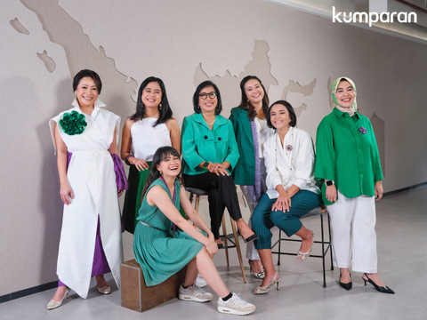 Sebagian pemimpin perempuan Grab Indonesia. Foto: Panji Indra