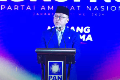 Zulkifli Hasan dalam acara Bimtek dan Rakornas Pilkada PAN di Hotel JS Luwansa, Jakarta Selatan, Kamis (9/5/2024). Foto: Dok Youtube PAN TV