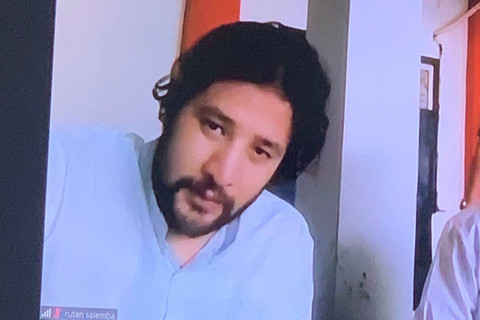 Ammar Zoni jalani sidang dakwaan secara daring. Foto: Dok. Istimewa