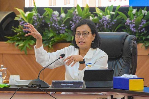 Menteri Keuangan Sri Mulyani memberikan pesannya untuk para pejabat di tubuh Direktorat Jenderal Bea Cukai (DJBC).  Foto: Dok. Instagram @smindrawati 