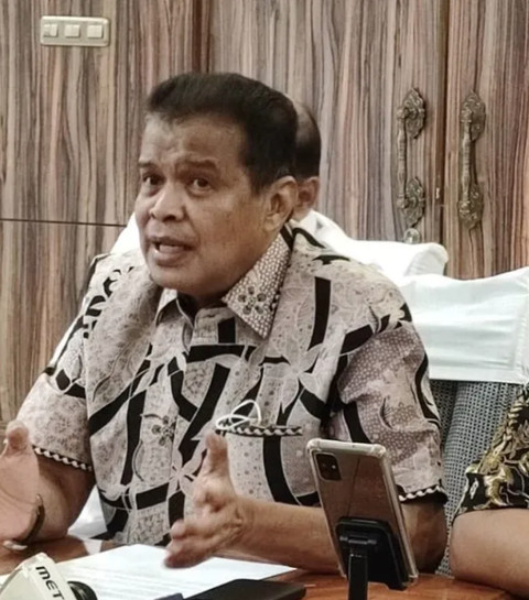 Fuad Hasan Masyhur, bos Maktour Travel,   di Wisma Maktour, Jalan Otista, Jakarta Timur, Kamis (16/2/2023). Foto:  ANTARA/Syaiful Hakim