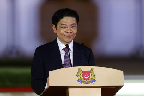 Perdana Menteri baru Singapura Lawrence Wong berbicara pada hari ia dilantik sebagai Perdana Menteri keempat Singapura di Istana, Singapura, Rabu (15/5/2024). Foto: Edgar Su/Reuters