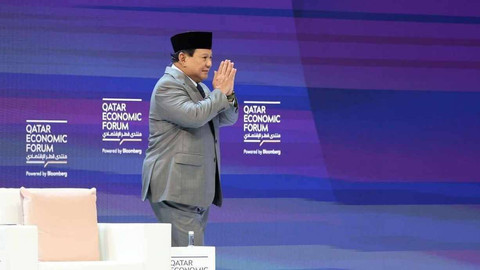 Menteri Pertahanan sekaligus Presiden terpilih Prabowo Subianto hadir di acara Forum Ekonomi Qatar. Foto: Instagram/@prabowo