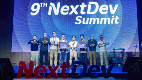 Aifarm dinobatkan sebagai Best of The Best NextDev Startup 2024 di ajang pamungkas NextDev Summit 2024, Jakarta, Selasa (14/5). Foto: Dok. Telkomsel