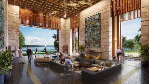 Area lobi hotel Marriot Lampung Resort & Spa. Foto: Dok. marriott