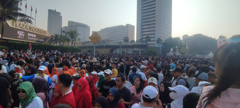 Suasana Car Free Day di Bundaran HI pada Minggu (19/5). Foto: Rachmadi Rasyad/kumparan
