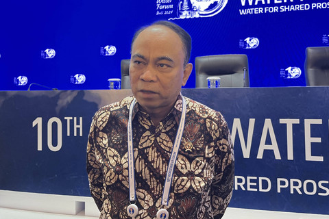 Menkominfo Budi Arie Setiadi dalam konferensi pers persiapan World Water Forum ke-10 di BNDCC 2, Nusa Dua, Bali, Minggu (19/5/2024). Foto: Ghinaa Rahmatika/kumparan