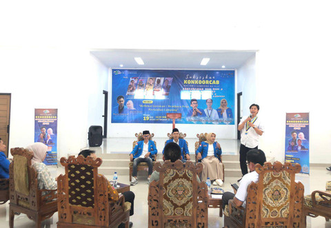 Suasana debat kandidat Calon Ketua PKC dan Ketua KOPRI PKC PMII Lampung. | Foto : Eka Febriani / Lampung Geh