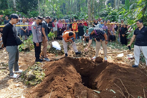 Kondisi makam mahasiswi di Kabupaten Purbalingga. Foto: Polsek Mrebet