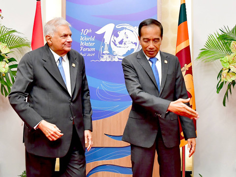 Presiden Jokowi menggelar pertemuan bilateral dengan pemimpin Sri Lanka dan Tajikistan Foto: Dok. Rusman - Biro Pers Sekretariat Presiden