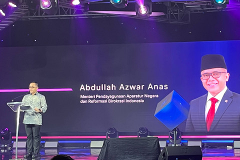Menteri Pendayagunaan Aparatur Negara dan Reformasi Birokrasi (MenPANRB) Abdullah Azwar Anas di Kantor Peruri Jakarta, Rabu (22/5/2024).  Foto: Widya Islamiati/kumparan