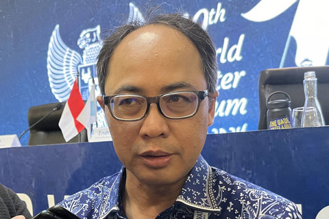 Staf Ahli Menteri PUPR Bidang Teknologi, Industri dan Lingkungan PUPR Endra S Atmawidjaja dalam konferensi pers World Water Forum (WWF) ke-10, Kamis (23/5/2024). Foto: Ghinaa Rahmatika/kumparan