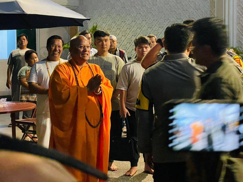 Rombongan Polda Lampung tinjau Pelaksanaan Hari Raya Waisak, Kamis (23/5/2024) | Foto: Roza Hariqo / Lampung Geh