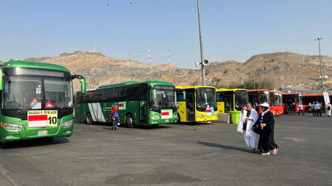 Bus Shalawat, transportasi jemaah haji pemondokan-Masjidil Haram. Foto: Salmah Muslimah/kumparan