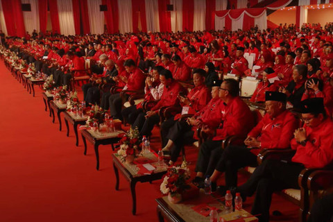 Peserta penutupan Rakernas PDI di Jakarta Utara, Minggu (26/5/2024). Foto: Dok. Youtube PDI Perjuangan