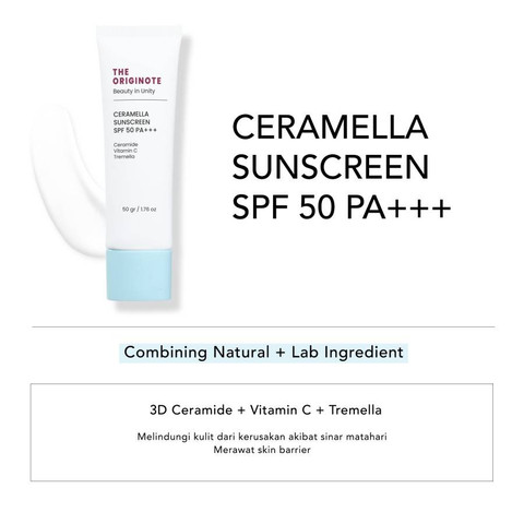 The Originote Ceramella Sunscreen SPF50 PA+++. Foto: Laman Resmi The Originote