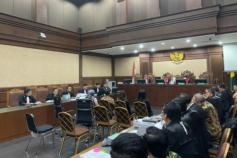 Sidang lanjutan kasus gratifikasi di lingkungan Kementan dengan terdakwa SYL dkk, dengan agenda pemeriksaan saksi, yang digelar di Pengadilan Tipikor, Jakarta Pusat, Rabu (29/5/2024). Foto: Fadhil Pramudya/kumparan