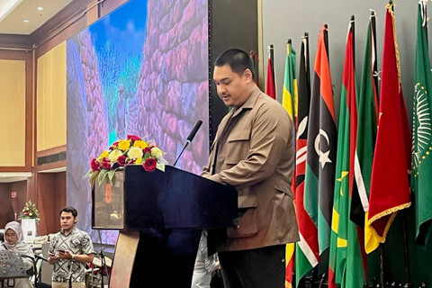 Menpora Dito Ariotedjo pada perayaan Africa Day 2024 di Hotel Borobudur Jakarta, Jumat (31/5/2024). Foto: Tiara Hasna/kumparan