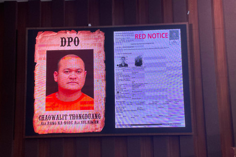 Buronan Thailand yang berhasil ditangkap Polri, Chaowalit Thongduang.  Foto: Fadhil Pramudya/kumparan