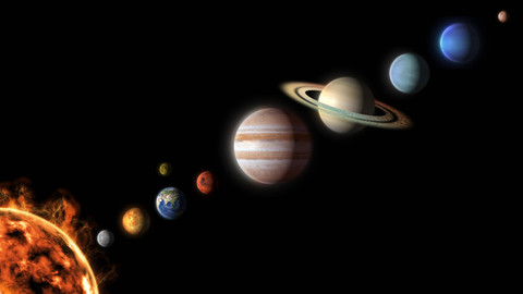 Ilustrasi tata surya. Foto: mkarco/Shutterstock