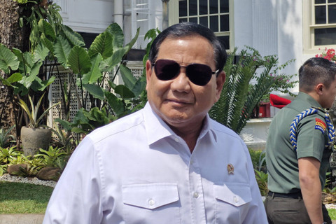 Menhan Prabowo Subianto menghadap Presiden Jokowi di Istana Kepresidenan Jakarta, Kamis (6/6/2024). Foto: Nadia Riso/kumparan
