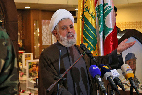 Wakil Pemimpin Hizbullah, Naim Qassem. Foto: ANWAR AMRO / AFP