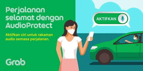 Fitur keamanan Audio Protect di GrabCar. Foto: Dok. Grab Indonesia