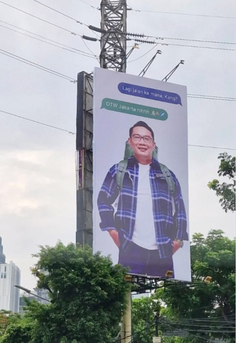 Baliho Ridwan Kamil OTW Jakarta Foto: Instagram/@ridwankamil