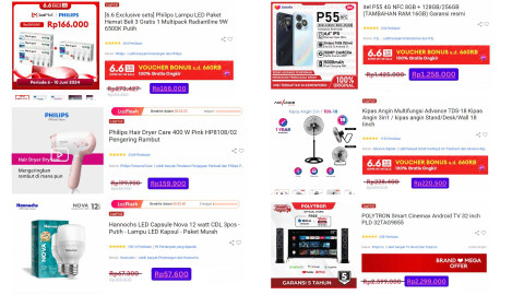 Promo barang elektronik di Lazada 6.6. Foto: Shutterstock