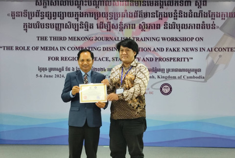 Jurnalis kumparan, Rizki Baiquni Pratama, hadir dalam workshop di Kamboja. Dok Rizki Baiquni/kumparan