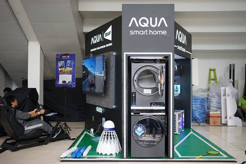 AQUA Elektronik ikut ambil bagian menjadi official sponsor pada Indonesia Open 2024 yang digelar di Istora Senayan, Jakarta, selama 4-9 Juni 2024. Foto: Dok. Aqua