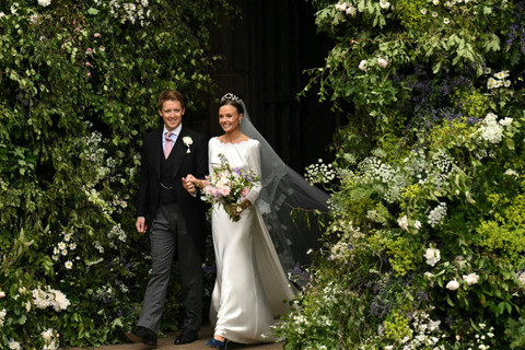 Pernikahan Hugh Grosvenor dan Olivia Henson. Foto: AFP/Oli Scarff