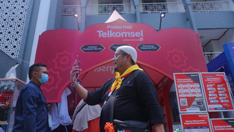 Posko Layanan Haji Telkomsel Foto: Telkomsel