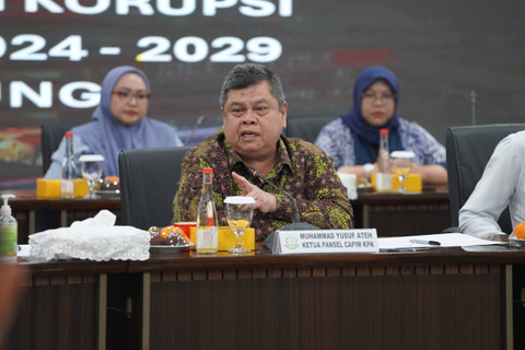 Ketua Pansel Capim KPK Muhammad Yusuf Ateh saat melakukan pertemuan dengan Jaksa Agung ST Burhanuddin di Kejagung, Rabu (12/6/2024). Foto: Kejagung