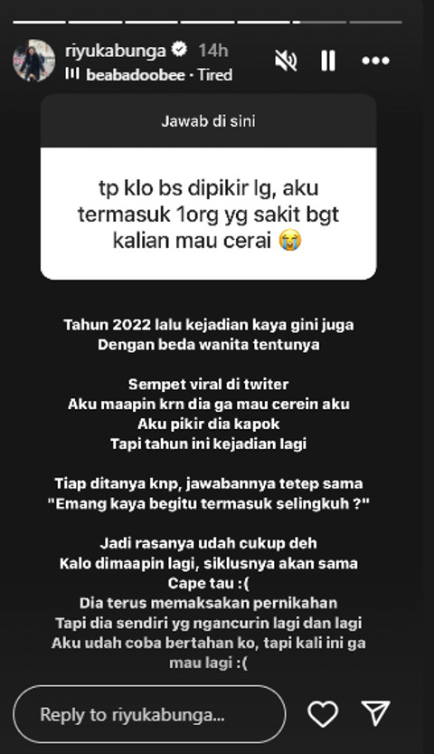 IG Story Riyuka Bunga