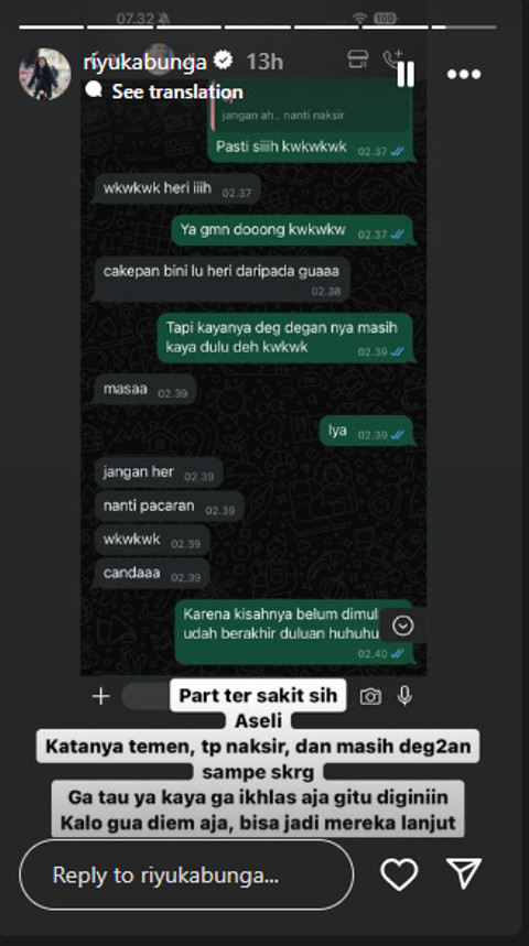 IG Story Riyuka Bunga