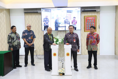 BSKDN Kemendagri menggelar kegiatan Sosialisasi Penilaian Inovasi Daerah serta Pemberian Penghargaan Innovative Government Award (IGA) 2024 di Aula BSKDN pada Kamis, 13 Juni 2024. Foto: Dok. Kemedagri
