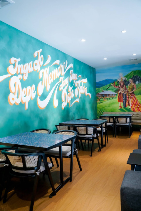 Mural Khas MINAHASA di restoran makanan khas Manado 'Cha Cha Rica' buka baru di Penjaringan, Jakarta Utara, Sabtu (15/6/24). Foto: Dok. Istimewa