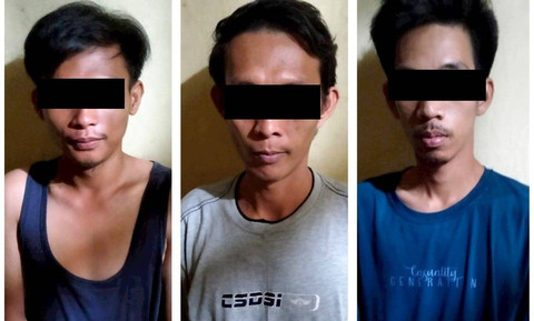 Pelaku pencurian perlengkapan adat Lampung yang berhasil diamankan. | Foto: Dok Polres Lampung Tengah