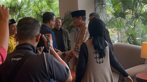 Anies Baswedan menghadiri silaturahmi keluarga besar KAHMI di Epicentrum XXI, Jakarta Selatan, Minggu (16/6/2024). Foto: Fadhil Pramudya/kumparan