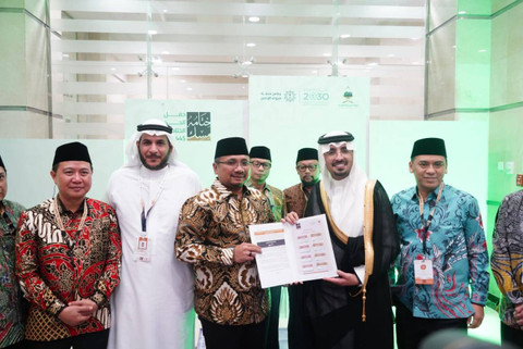 Menag Yaqut Cholil Qoumas menghadiri acara Tasyakuran Penutupan Penyelenggaraan Ibadah Haji 1445 H dan Pemberian Kuota 1446 H. Foto: MCH 2024