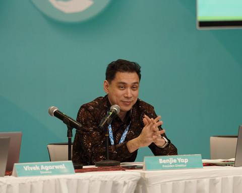 Benjie Yap, Presiden Direktur PT Unilever Indonesia, Tbk dalam acara Paparan Publik (Public Expose) Tahun 2024 pada Kamis (20/6) di Tangerang.  Foto: Dok. Unilever Indonesia