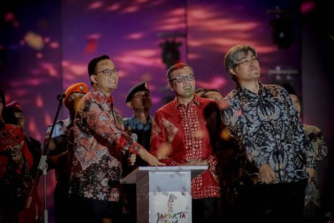 Anies Baswedan hadir di Pekan Raya Jakarta 2024 di JIExpo Kemayoran, Jakarta, Jumat (21/6/2024). Foto: Jamal Ramadhan/kumparan