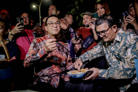 Anies Baswedan hadir di Pekan Raya Jakarta (PRJ) 2024 di JIExpo Kemayoran, Jakarta, Jumat (21/6/2024). Foto: Jamal Ramadhan/kumparan